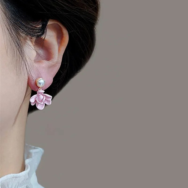 Flower Drop Earrings for Women