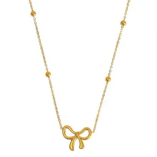 Chain Bow Necklace for Women