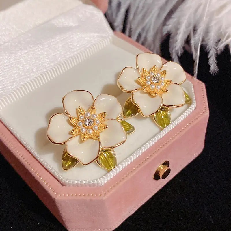 Flower Stud Earrings for Women