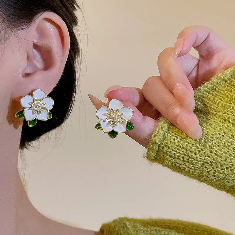 Flower Stud Earrings for Women