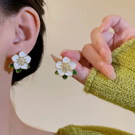 Flower Stud Earrings for Women
