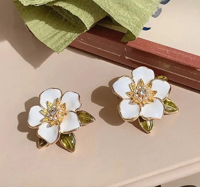 Flower Stud Earrings for Women