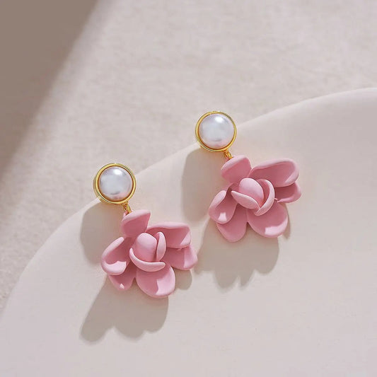Flower Drop Earrings for Women