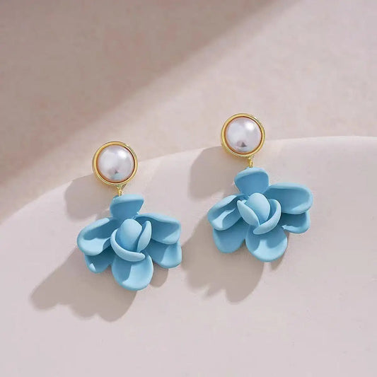 Flower Drop Earrings for Women