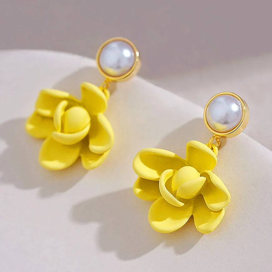 Flower Drop Earrings for Women