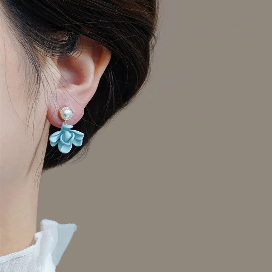 Flower Drop Earrings for Women