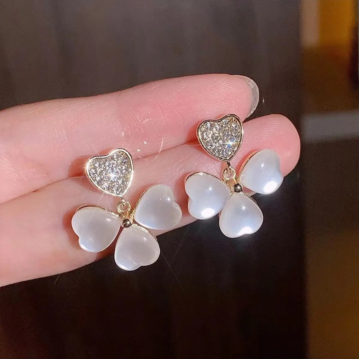 Clover Drop Earrings for Ladies